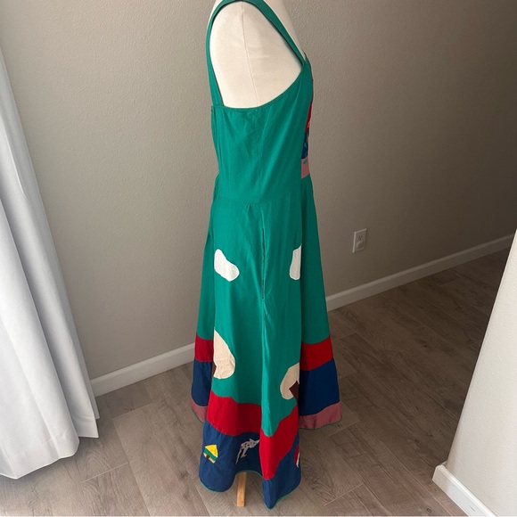 ONE OF A KIND! Patchwork Quilted Bottom Jumper Dress - Picture 10 of 13